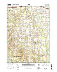 Almont Michigan Current topographic map, 1:24000 scale, 7.5 X 7.5 Minute, Year 2017