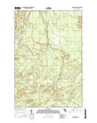 Anderson Lake Michigan Current topographic map, 1:24000 scale, 7.5 X 7.5 Minute, Year 2017