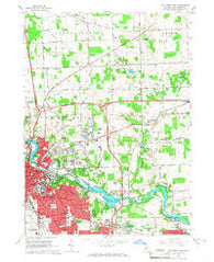 Ann Arbor East Michigan Historical topographic map, 1:24000 scale, 7.5 X 7.5 Minute, Year 1965