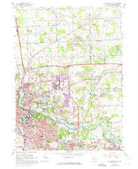 Ann Arbor East Michigan Historical topographic map, 1:24000 scale, 7.5 X 7.5 Minute, Year 1965