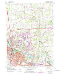 Ann Arbor East Michigan Historical topographic map, 1:24000 scale, 7.5 X 7.5 Minute, Year 1965