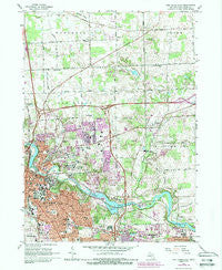 Ann Arbor East Michigan Historical topographic map, 1:24000 scale, 7.5 X 7.5 Minute, Year 1965