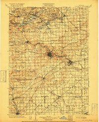 Ann Arbor Michigan Historical topographic map, 1:125000 scale, 30 X 30 Minute, Year 1904