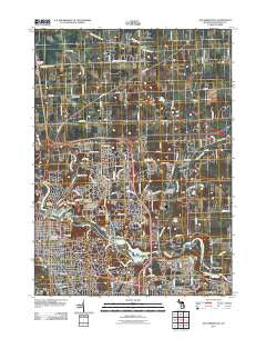 Ann Arbor East Michigan Historical topographic map, 1:24000 scale, 7.5 X 7.5 Minute, Year 2011