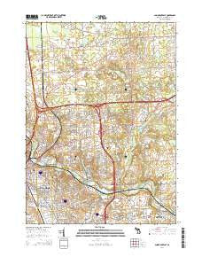 Ann Arbor East Michigan Historical topographic map, 1:24000 scale, 7.5 X 7.5 Minute, Year 2014
