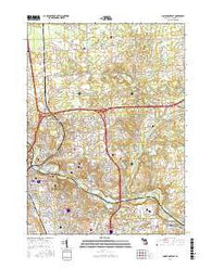 Ann Arbor East Michigan Current topographic map, 1:24000 scale, 7.5 X 7.5 Minute, Year 2017