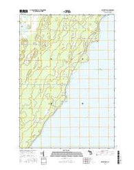 Arthur Bay Michigan Current topographic map, 1:24000 scale, 7.5 X 7.5 Minute, Year 2016