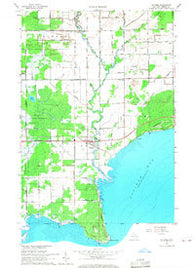 Au Gres Michigan Historical topographic map, 1:24000 scale, 7.5 X 7.5 Minute, Year 1966