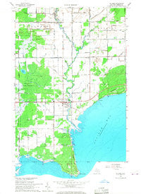 Au Gres Michigan Historical topographic map, 1:24000 scale, 7.5 X 7.5 Minute, Year 1966