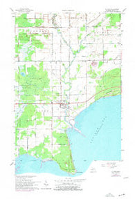 Au Gres Michigan Historical topographic map, 1:24000 scale, 7.5 X 7.5 Minute, Year 1966