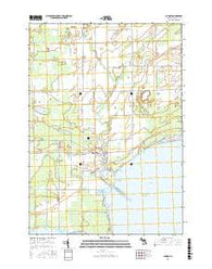 Au Gres Michigan Current topographic map, 1:24000 scale, 7.5 X 7.5 Minute, Year 2016