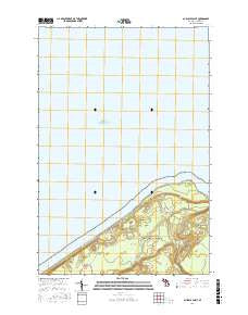 Au Sable Point Michigan Current topographic map, 1:24000 scale, 7.5 X 7.5 Minute, Year 2017
