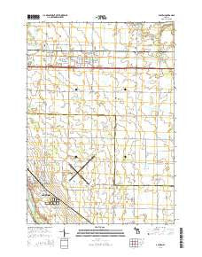 Auburn Michigan Historical topographic map, 1:24000 scale, 7.5 X 7.5 Minute, Year 2014