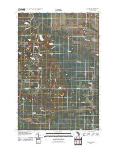 Auger Lake Michigan Historical topographic map, 1:24000 scale, 7.5 X 7.5 Minute, Year 2011