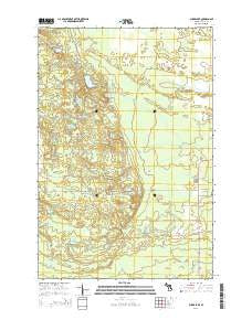 Auger Lake Michigan Historical topographic map, 1:24000 scale, 7.5 X 7.5 Minute, Year 2014