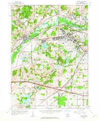 Augusta Michigan Historical topographic map, 1:24000 scale, 7.5 X 7.5 Minute, Year 1961