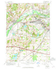 Augusta Michigan Historical topographic map, 1:24000 scale, 7.5 X 7.5 Minute, Year 1961