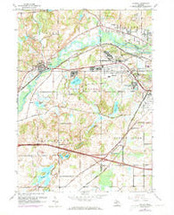 Augusta Michigan Historical topographic map, 1:24000 scale, 7.5 X 7.5 Minute, Year 1961