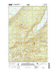 Aura Michigan Current topographic map, 1:24000 scale, 7.5 X 7.5 Minute, Year 2016