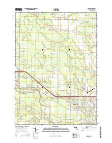 Averill Michigan Historical topographic map, 1:24000 scale, 7.5 X 7.5 Minute, Year 2014