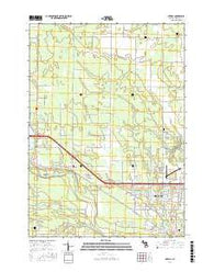 Averill Michigan Current topographic map, 1:24000 scale, 7.5 X 7.5 Minute, Year 2016