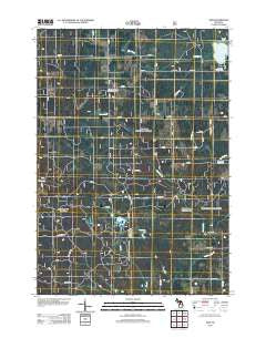 Axin Michigan Historical topographic map, 1:24000 scale, 7.5 X 7.5 Minute, Year 2012