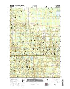 Axin Michigan Historical topographic map, 1:24000 scale, 7.5 X 7.5 Minute, Year 2014