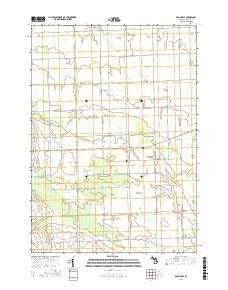 Bad Axe SE Michigan Current topographic map, 1:24000 scale, 7.5 X 7.5 Minute, Year 2016