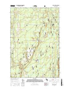 Baker Creek Michigan Current topographic map, 1:24000 scale, 7.5 X 7.5 Minute, Year 2017
