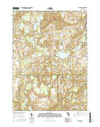 Banfield Michigan Current topographic map, 1:24000 scale, 7.5 X 7.5 Minute, Year 2016