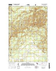 Baraga Plains Michigan Current topographic map, 1:24000 scale, 7.5 X 7.5 Minute, Year 2016