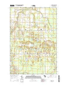 Barbeau Michigan Historical topographic map, 1:24000 scale, 7.5 X 7.5 Minute, Year 2014