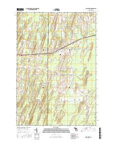 Bark River Michigan Current topographic map, 1:24000 scale, 7.5 X 7.5 Minute, Year 2016
