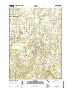 Barnes Lake Michigan Historical topographic map, 1:24000 scale, 7.5 X 7.5 Minute, Year 2014