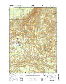 Barton City Michigan Current topographic map, 1:24000 scale, 7.5 X 7.5 Minute, Year 2016