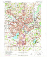 Battle Creek Michigan Historical topographic map, 1:24000 scale, 7.5 X 7.5 Minute, Year 1961