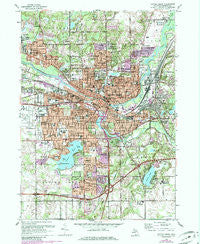 Battle Creek Michigan Historical topographic map, 1:24000 scale, 7.5 X 7.5 Minute, Year 1961