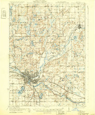Battle Creek Michigan Historical topographic map, 1:62500 scale, 15 X 15 Minute, Year 1918