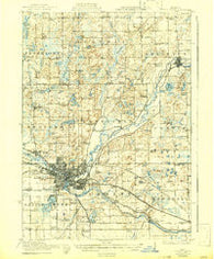 Battle Creek Michigan Historical topographic map, 1:62500 scale, 15 X 15 Minute, Year 1918