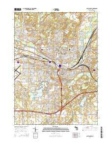 Battle Creek Michigan Historical topographic map, 1:24000 scale, 7.5 X 7.5 Minute, Year 2014