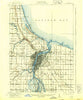 Bay City Michigan Historical topographic map, 1:62500 scale, 15 X 15 Minute, Year 1919