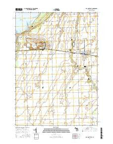 Bay Port East Michigan Current topographic map, 1:24000 scale, 7.5 X 7.5 Minute, Year 2017