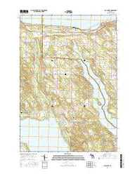 Bay Shore Michigan Current topographic map, 1:24000 scale, 7.5 X 7.5 Minute, Year 2016
