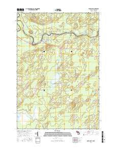 Bear Point Michigan Current topographic map, 1:24000 scale, 7.5 X 7.5 Minute, Year 2016