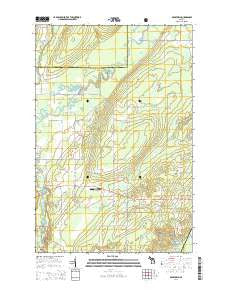 Bear Town Michigan Historical topographic map, 1:24000 scale, 7.5 X 7.5 Minute, Year 2014