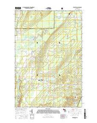 Bear Town Michigan Current topographic map, 1:24000 scale, 7.5 X 7.5 Minute, Year 2016