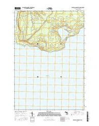 Beaver Island South Michigan Current topographic map, 1:24000 scale, 7.5 X 7.5 Minute, Year 2016