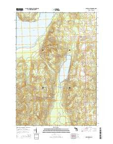 Beaver Lake Michigan Historical topographic map, 1:24000 scale, 7.5 X 7.5 Minute, Year 2014