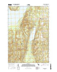 Beaver Lake Michigan Current topographic map, 1:24000 scale, 7.5 X 7.5 Minute, Year 2016