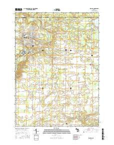Belding Michigan Current topographic map, 1:24000 scale, 7.5 X 7.5 Minute, Year 2017